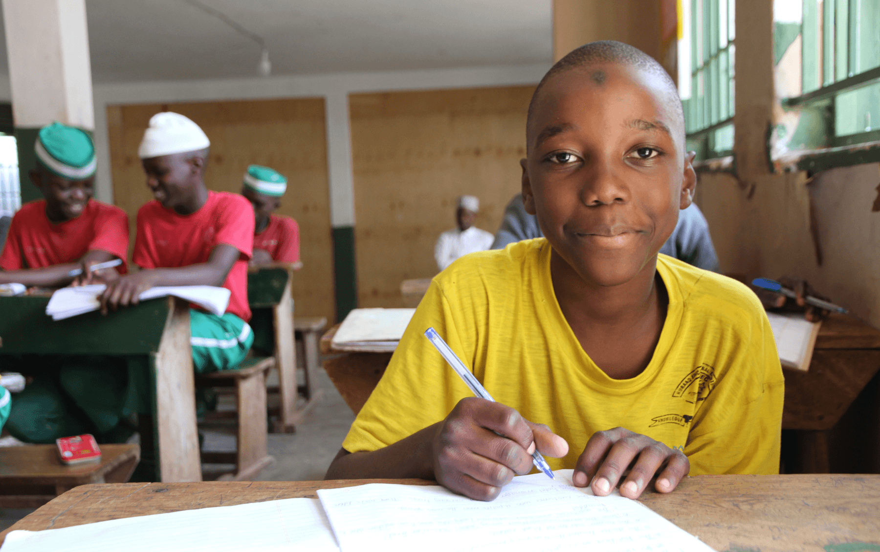 A child studying in Mali